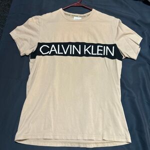 Calvin Klein Men's Beige T-Shirt